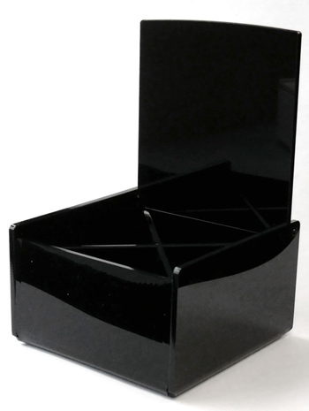 scatola plexiglass nero